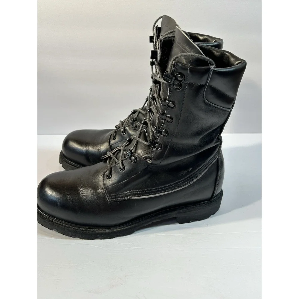 Red Wing 4475 Firefighter Boots Men's 9.5W Black Leather USA NFPA Vibram